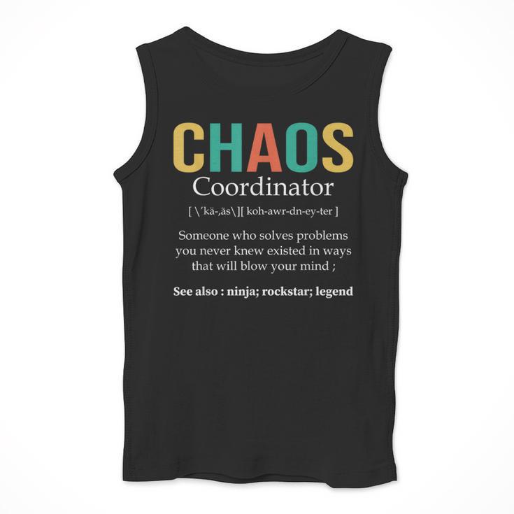 Chaos Coordinator Teacher Coworker Boss Appreciation Men Tank Top, funny design Chaos Coordinator Teacher Coworker Boss Appreciation Men Tank Top, funny design