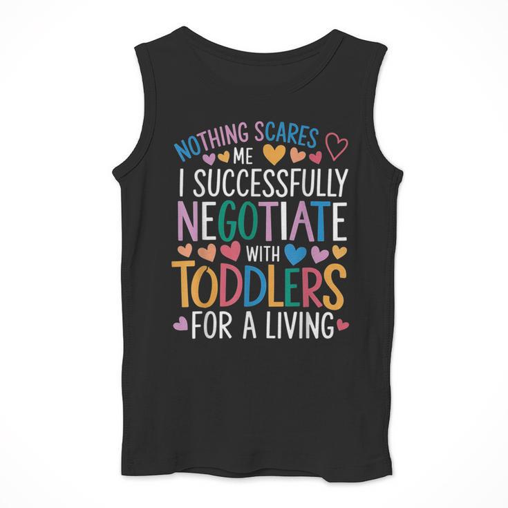 Childcare Teacher Negotiate With Toddlers Daycare Provider Men Tank Top, funny design Childcare Teacher Negotiate With Toddlers Daycare Provider Men Tank Top, funny design