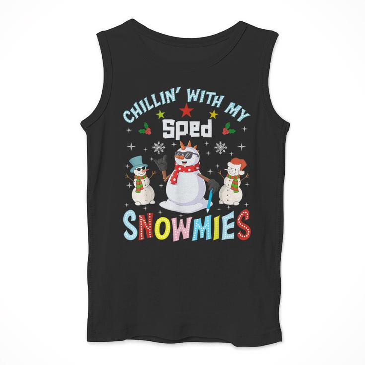 Chillin With My Sped Snowmies Teacher Student Christmas Men Tank Top, funny design Chillin With My Sped Snowmies Teacher Student Christmas Men Tank Top, funny design