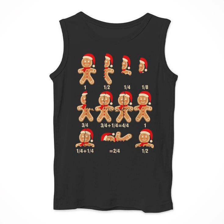 Christmas Math Teacher Equation Gingerbread With Santa Hat Men Women Men Tank Top, funny design