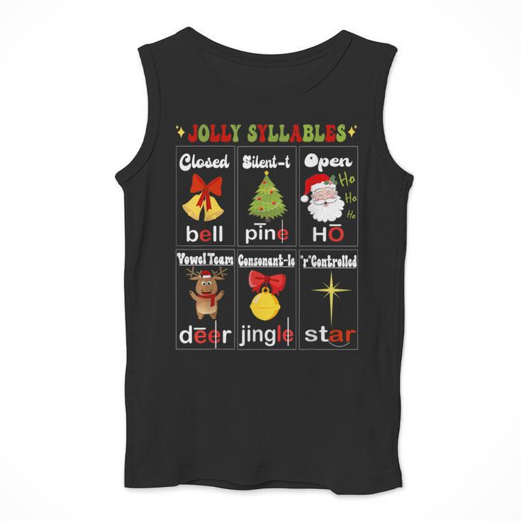 Christmas Reading Teacher Syllable Types Reading Teacher Men Tank Top, funny design Christmas Reading Teacher Syllable Types Reading Teacher Men Tank Top, funny design
