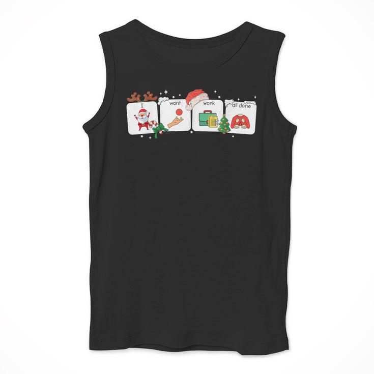 Christmas Santa Special Education SPED Teacher Xmas PJ Men Tank Top, funny design