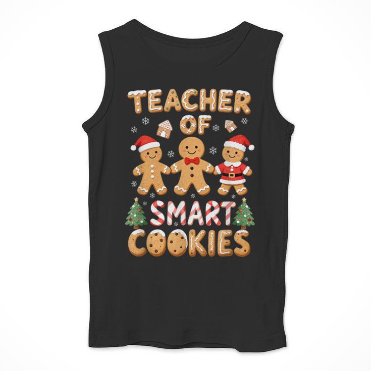 Christmas Teacher Of Smart Cookies Gingerbread Man Teaching Men Tank Top, funny design
