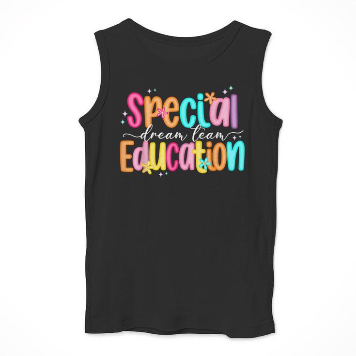 Color Special Education Squad Groovy Dream Team SPED Teacher Men Tank Top, Groovy Teacher Gifts, funny design