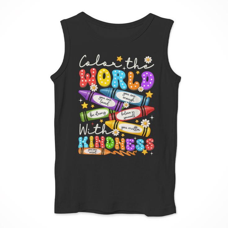 Color The World With Kindness Crayon Positivity Teacher Men Tank Top, funny design