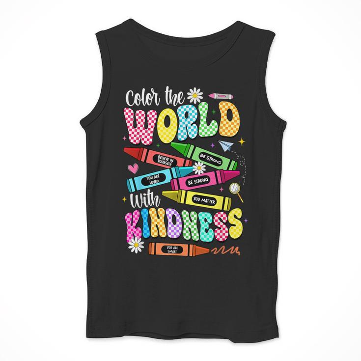 Color The World With Kindness Teacher Back To School Men Tank Top, funny design Color The World With Kindness Teacher Back To School Men Tank Top, funny design