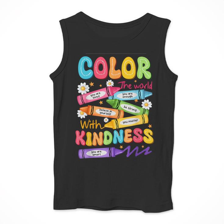 Color The World With Kindness Teachers Back To School Men Tank Top, funny design