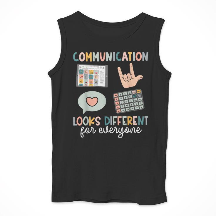 Communication Looks Different For Everyone SPED Teacher ASD Men Tank Top, funny design Communication Looks Different For Everyone SPED Teacher ASD Men Tank Top, funny design