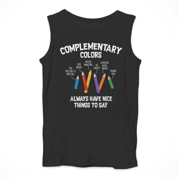 Complementary Colors Art Teacher Pun Shirt Men Tank Top, funny design Complementary Colors Art Teacher Pun Shirt Men Tank Top, funny design