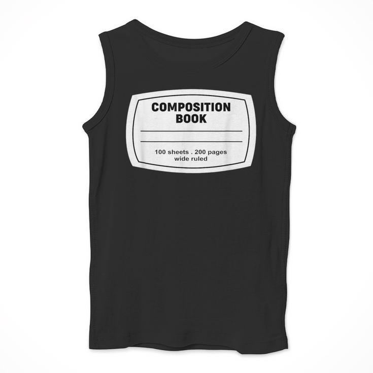 Composition Notebook Halloween Costume Teacher Student Men Tank Top, funny design Composition Notebook Halloween Costume Teacher Student Men Tank Top, funny design