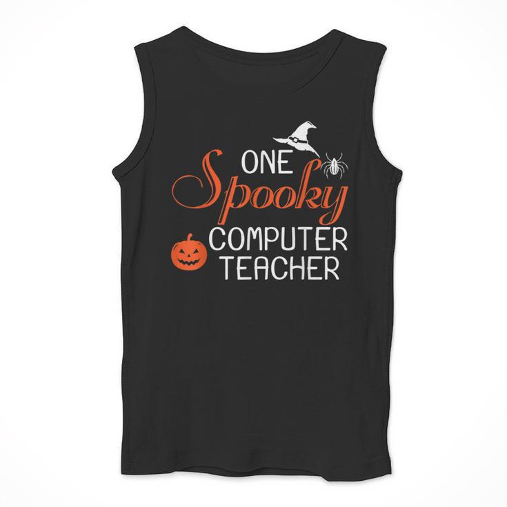 Computer Teacher Halloween Spooky Men Women Kids Men Tank Top, funny design