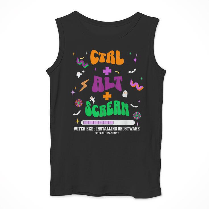 Computer Teacher Spooky Halloween Technology STEM Engineer Men Tank Top, funny design