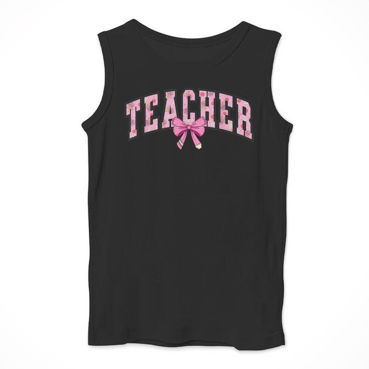 Coquette Bow Back To School First Day Teacher Men Tank Top, funny design Coquette Bow Back To School First Day Teacher Men Tank Top, funny design