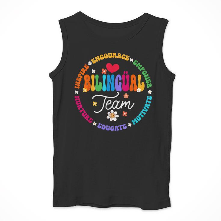 Cultivando Bilingues Dual Language Bilingual Team Teacher Men Tank Top, funny design