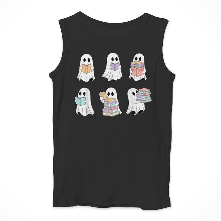 Cute Boo Ghost Reading Books Halloween Librarian Teacher Kid Men Tank Top, funny design Cute Boo Ghost Reading Books Halloween Librarian Teacher Kid Men Tank Top, funny design