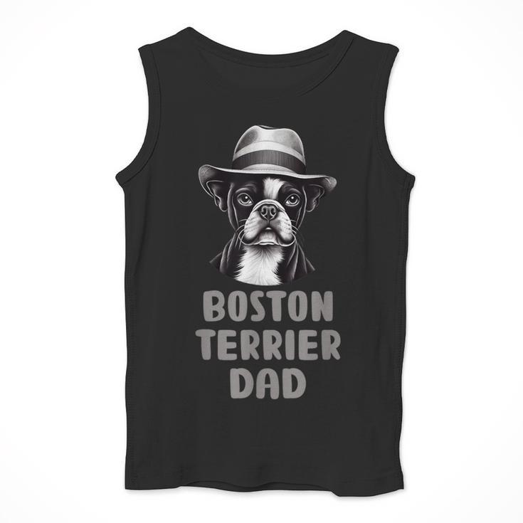 Cute Boston Terrier Dad Dog Lovers Puppy Bostie Owner Men Tank Top, Boston Terrier Dad Gifts, funny design