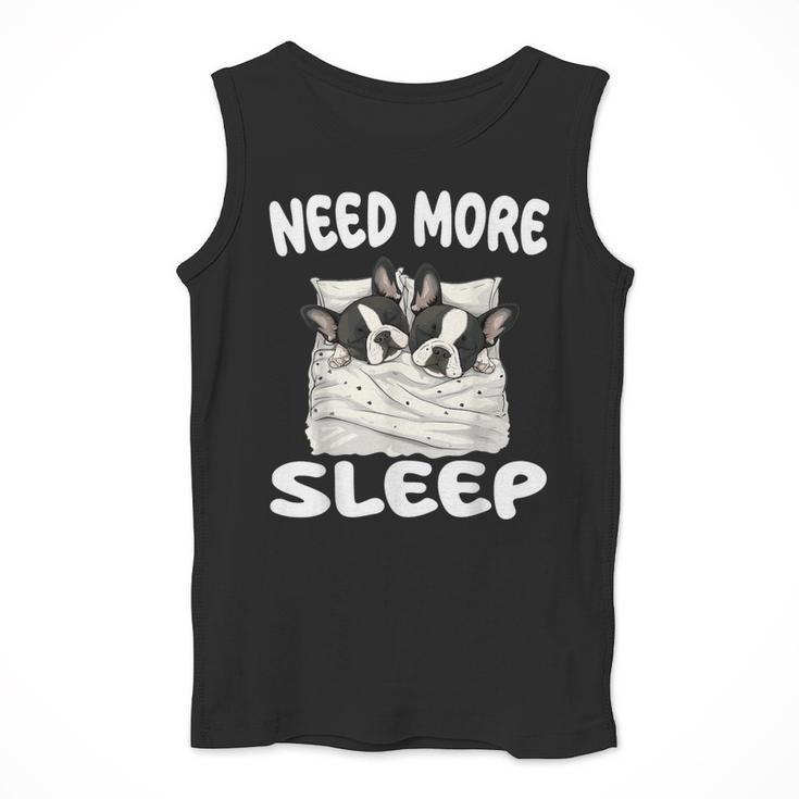 Cute Boston Terrier Need More Sleep Pajamas Nightgown Men Tank Top, funny design