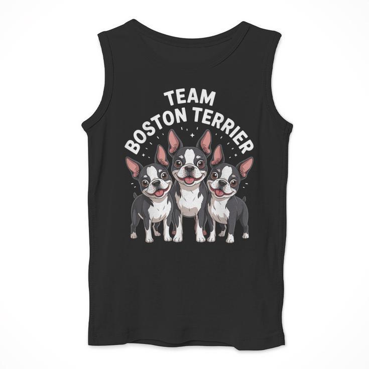 Cute Cartoon For Dog Owners Pet Team Boston Terrier Men Tank Top, funny design