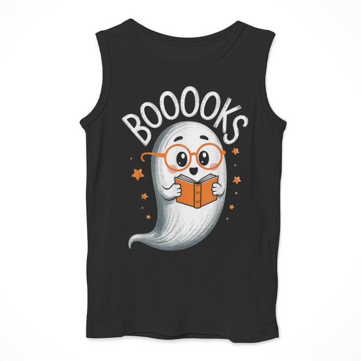 Cute Ghost Book Reading Halloween Teacher Men Tank Top, funny design Cute Ghost Book Reading Halloween Teacher Men Tank Top, funny design