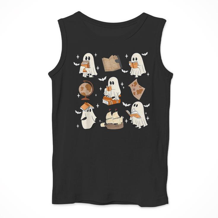 Cute Ghosts Reading Book Bookworm Halloween History Teacher Men Tank Top, History Teacher Gifts, funny design Cute Ghosts Reading Book Bookworm Halloween History Teacher Men Tank Top, History Teacher Gifts, funny design