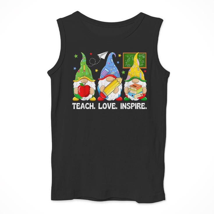 Cute Gnomes Teach Love And Inspire Back To School Teacher Men Tank Top, funny design Cute Gnomes Teach Love And Inspire Back To School Teacher Men Tank Top, funny design