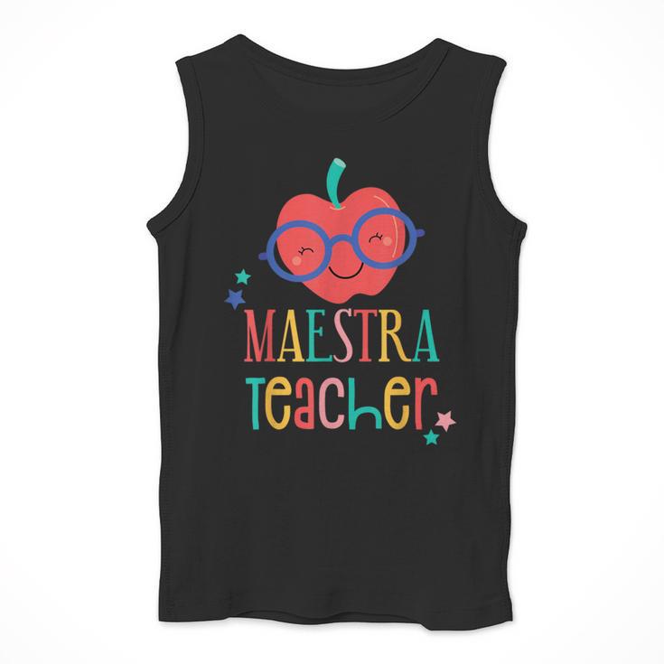 Cute Maestra Teacher Men Tank Top, funny design