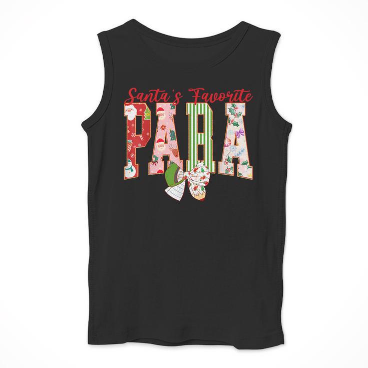 Cute Santas Favorite Para Christmas Paraprofessional Teacher Men Tank Top, funny design Cute Santas Favorite Para Christmas Paraprofessional Teacher Men Tank Top, funny design