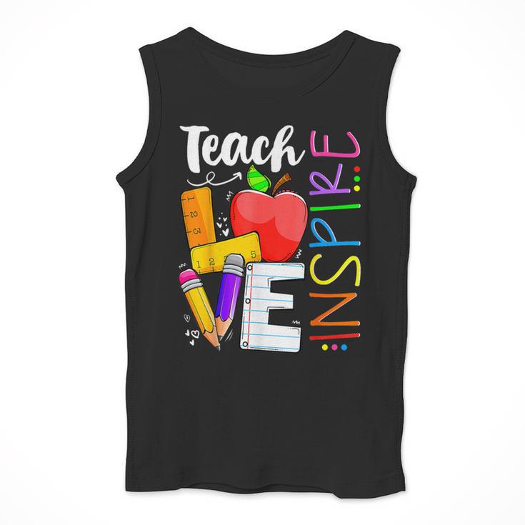 Cute Teach Love And Inspire Men Women Teacher Men Tank Top, funny design