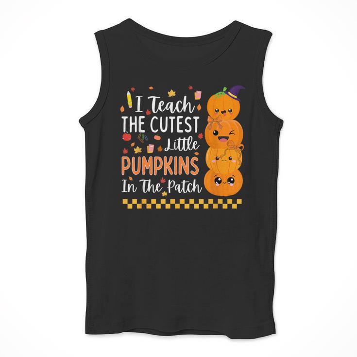 Cute Teacher Halloween For Women Men Teacher Pumpkin Men Tank Top, funny design