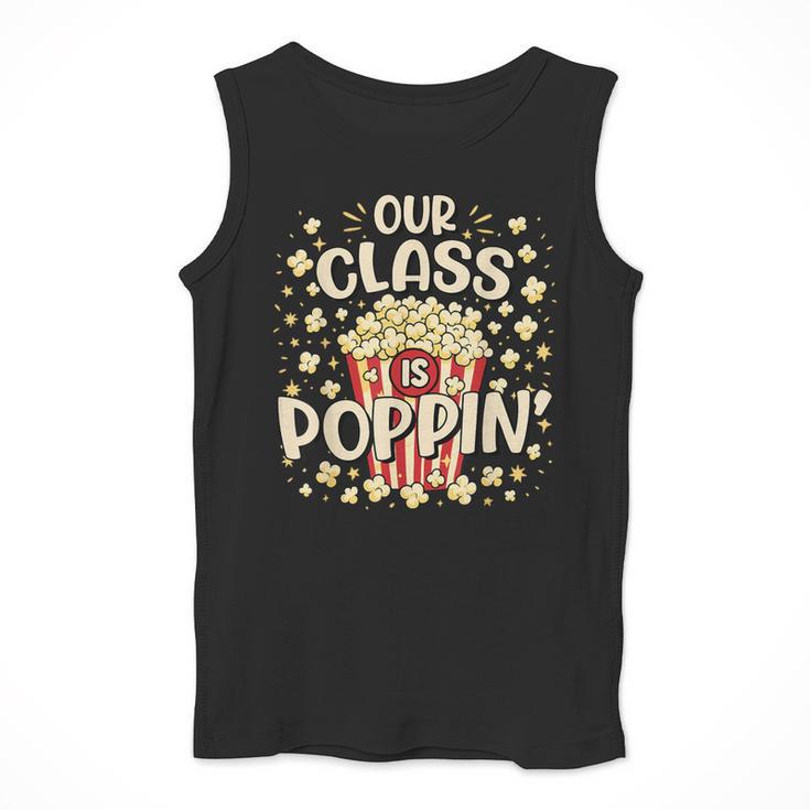 Cute Teacher Popcorn Day Men Tank Top, funny design