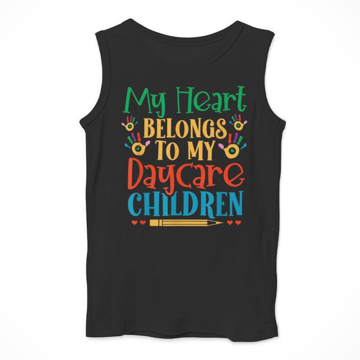 Daycare Children Childcare Provider Teacher PreK Nursery Men Tank Top, funny design