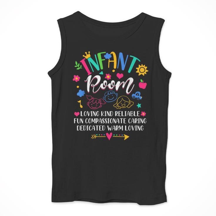Daycare Provider Loving Kind Reliable Infant Room Teacher Men Tank Top, funny design Daycare Provider Loving Kind Reliable Infant Room Teacher Men Tank Top, funny design