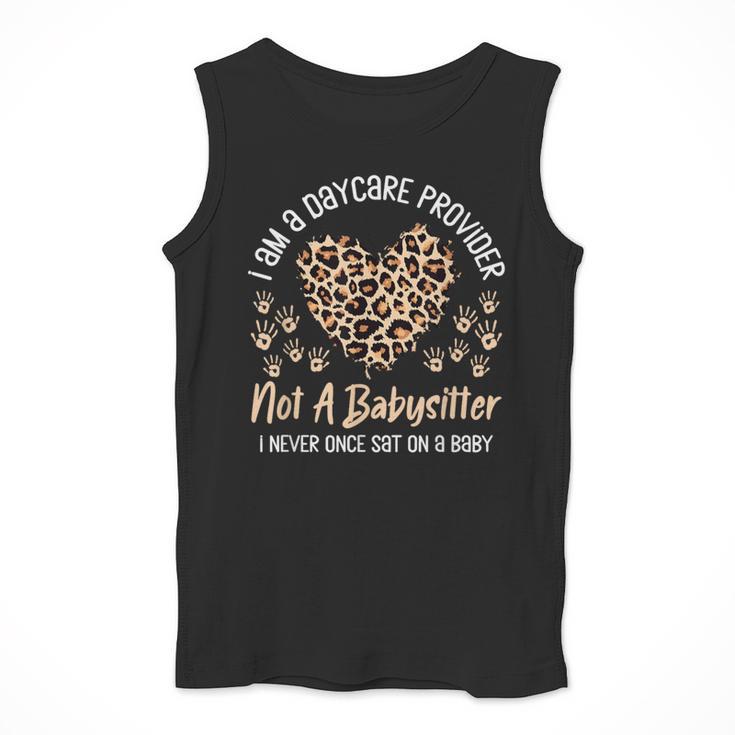 Daycare Provider Teacher Childcare Worker Leopard Heart Fun Men Tank Top, funny design