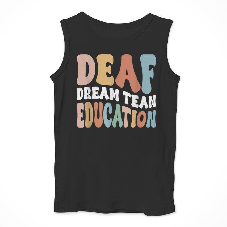Deaf Dream Team Education Deaf Education Teacher Men Tank Top, funny design