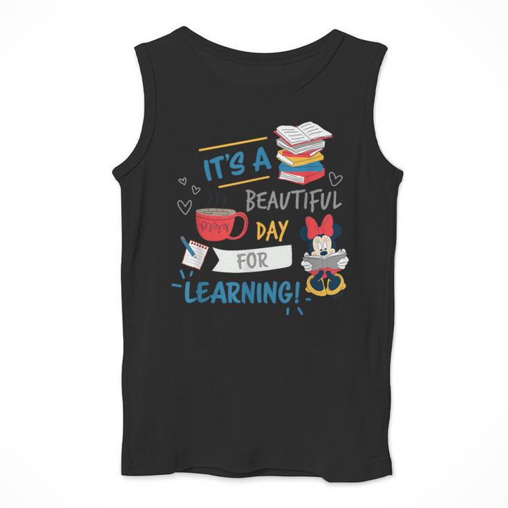 Disney Minnie Mouse Beautiful Day For Learning Teacher's Day Men Tank Top, funny design Disney Minnie Mouse Beautiful Day For Learning Teacher's Day Men Tank Top, funny design