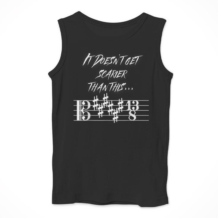 It Doesn't Get Scarier Halloween Music Teacher Costume For Men Women Men Tank Top, funny design