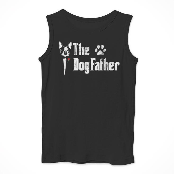 The Dogfather Boston Terrier Dog Dad Father's Day Men Tank Top, Boston Terrier Dad Gifts, funny design
