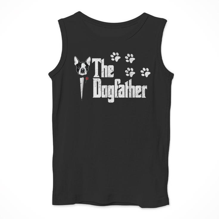 The Dogfather Boston Terrier Dog Dad Tshirt Idea Men Tank Top, Boston Terrier Dad Gifts, funny design