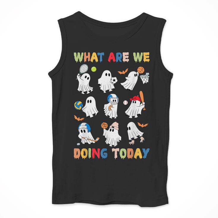 What Are We Doing Today Ghost PE Teacher Team Halloween Men Tank Top, Pe Teacher Gifts, funny design What Are We Doing Today Ghost PE Teacher Team Halloween Men Tank Top, Pe Teacher Gifts, funny design