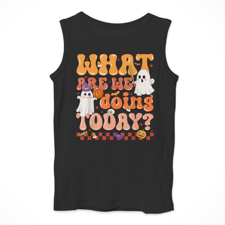 What Are We Doing Today Halloween PE Spooky Teacher Men Tank Top, Pe Teacher Gifts, funny design
