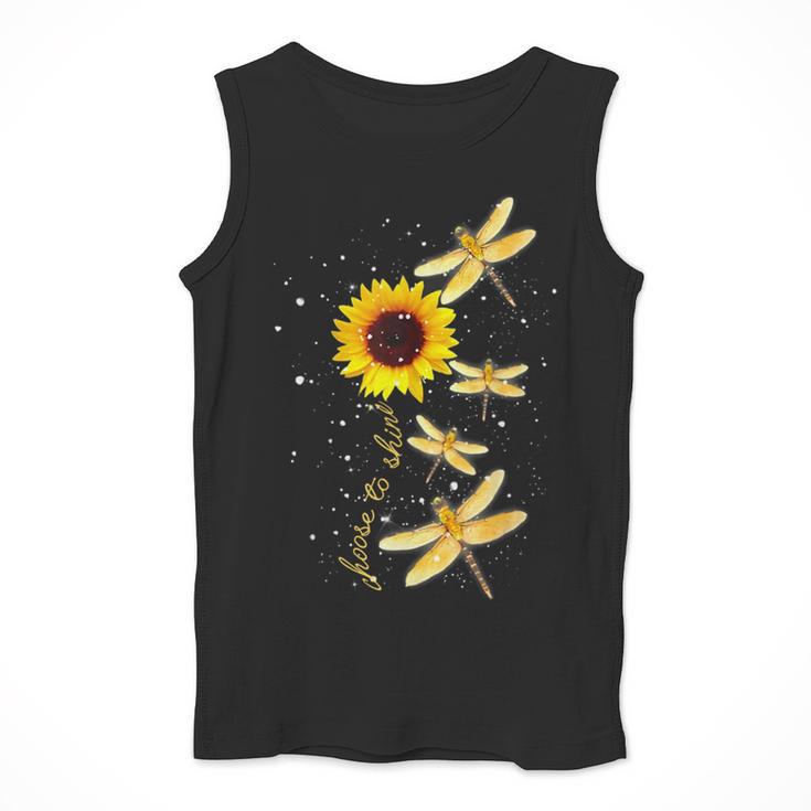 Dragonfly Sunflower Teacher Growth Mindset Choose To Shine Men Tank Top, funny design Dragonfly Sunflower Teacher Growth Mindset Choose To Shine Men Tank Top, funny design