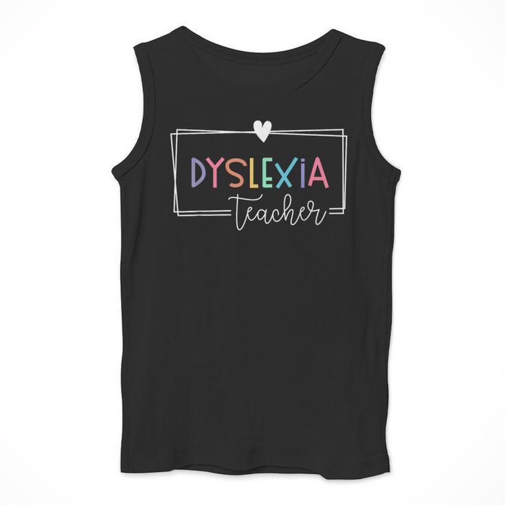 Dyslexia Awareness Therapist Reading Specialist Teacher Men Tank Top, funny design