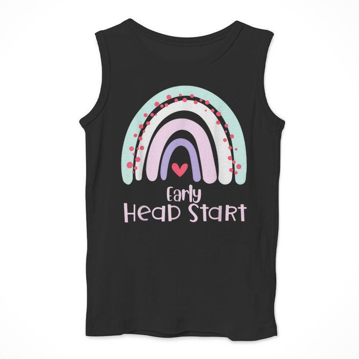 Early Headstart Cute Retro Rainbow Teachers Men Tank Top, funny design