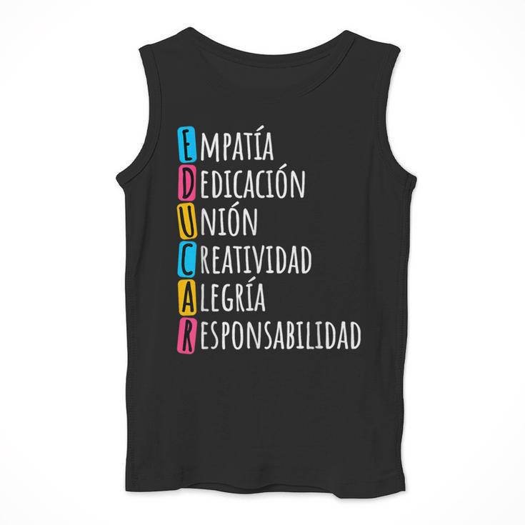 Educar Bilingual Spanish Teacher Men Tank Top, funny design