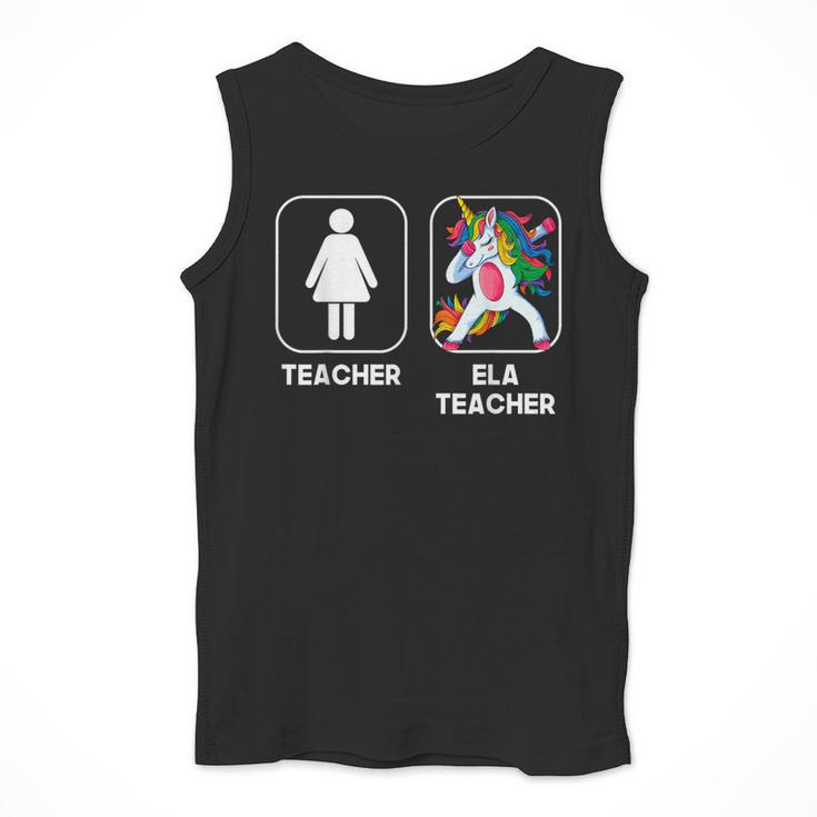 ELA Teacher Dabbing Unicorn Teacher Women Men Tank Top, funny design ELA Teacher Dabbing Unicorn Teacher Women Men Tank Top, funny design