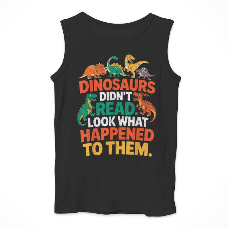 English Teacher Dinosaurs Didn’t Read What Happened To Them Men Tank Top, English Teacher Gifts, funny design