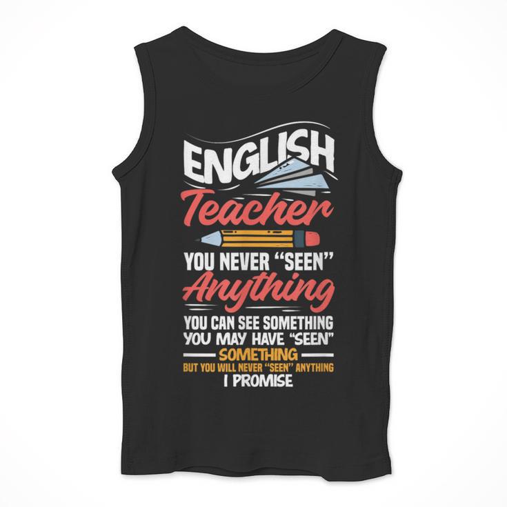 English Teacher Men Tank Top, English Teacher Gifts, funny design