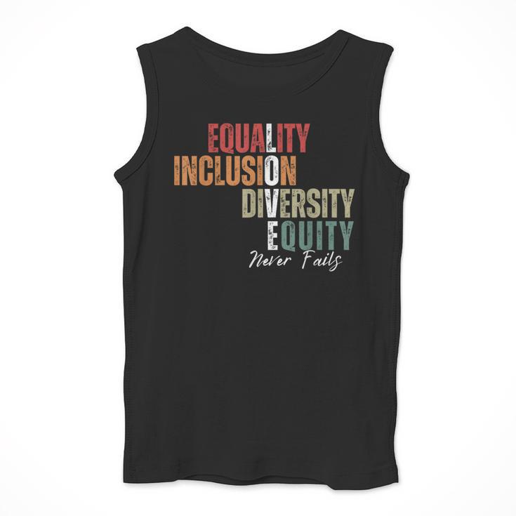 Equality Inclusion Diversity Equity Love Never Fails Teacher Men Tank Top, funny design Equality Inclusion Diversity Equity Love Never Fails Teacher Men Tank Top, funny design