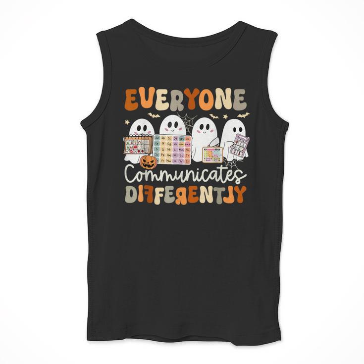Everyone Communicates Differently Halloween Sped Teacher Men Tank Top, funny design