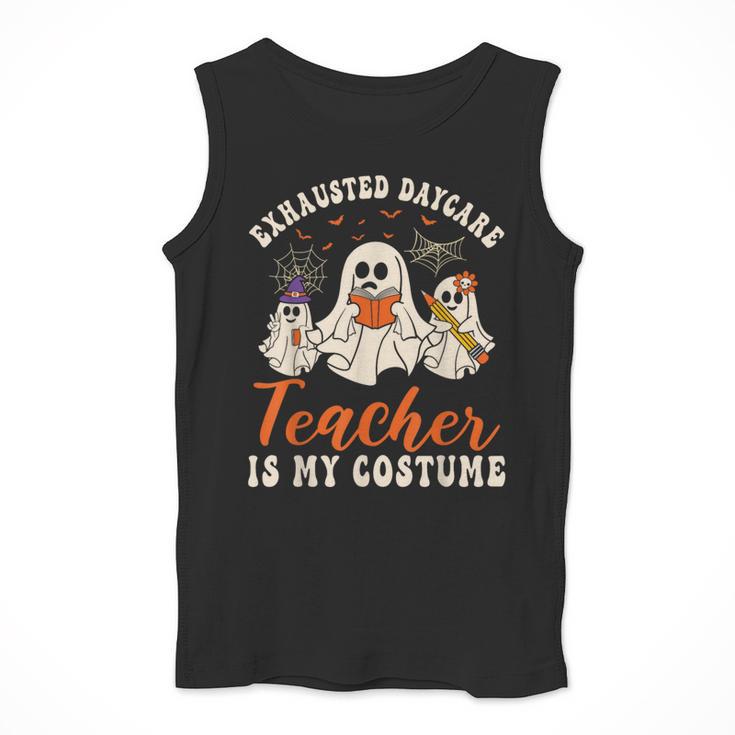 Exhausted Daycare Teacher Is My Costume Halloween Ghost Fun For Men Women Men Tank Top, funny design